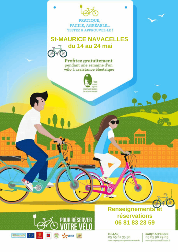 Prêts gratuits de vélos à assistance électrique du 14 au 24 mai 2025